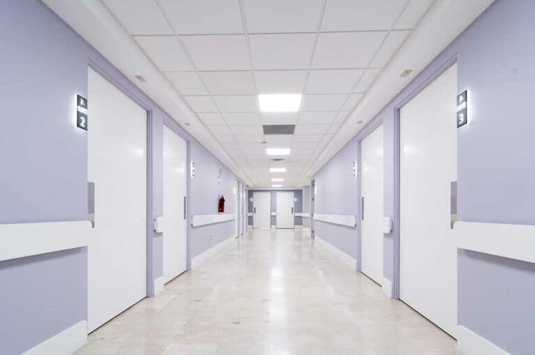 Patient room hallway at SER Hospital