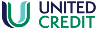 United credit logo on a green background representing financing.